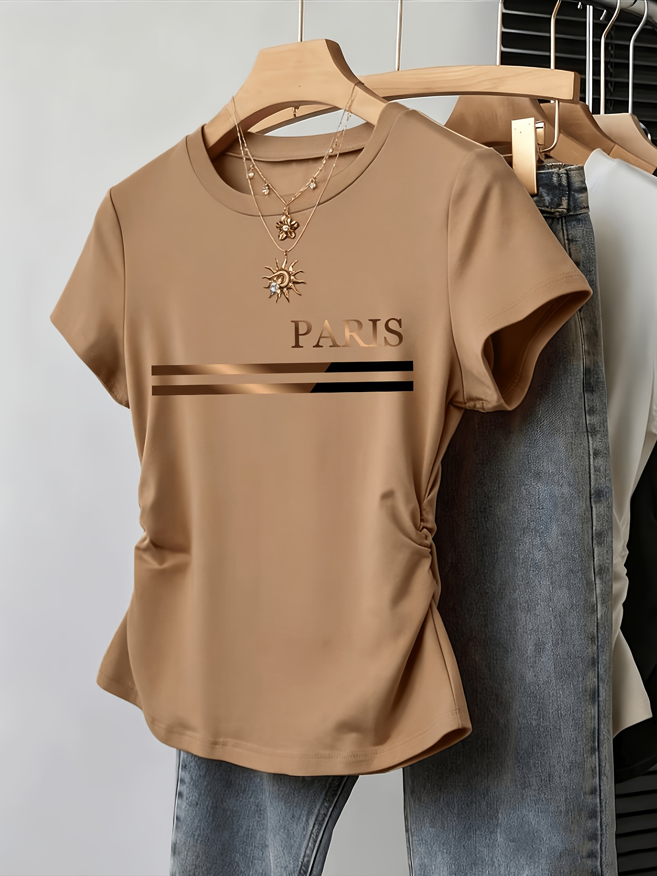 Women'S Fashion Paris - Zomer dames PARIS Italië print T-shirt