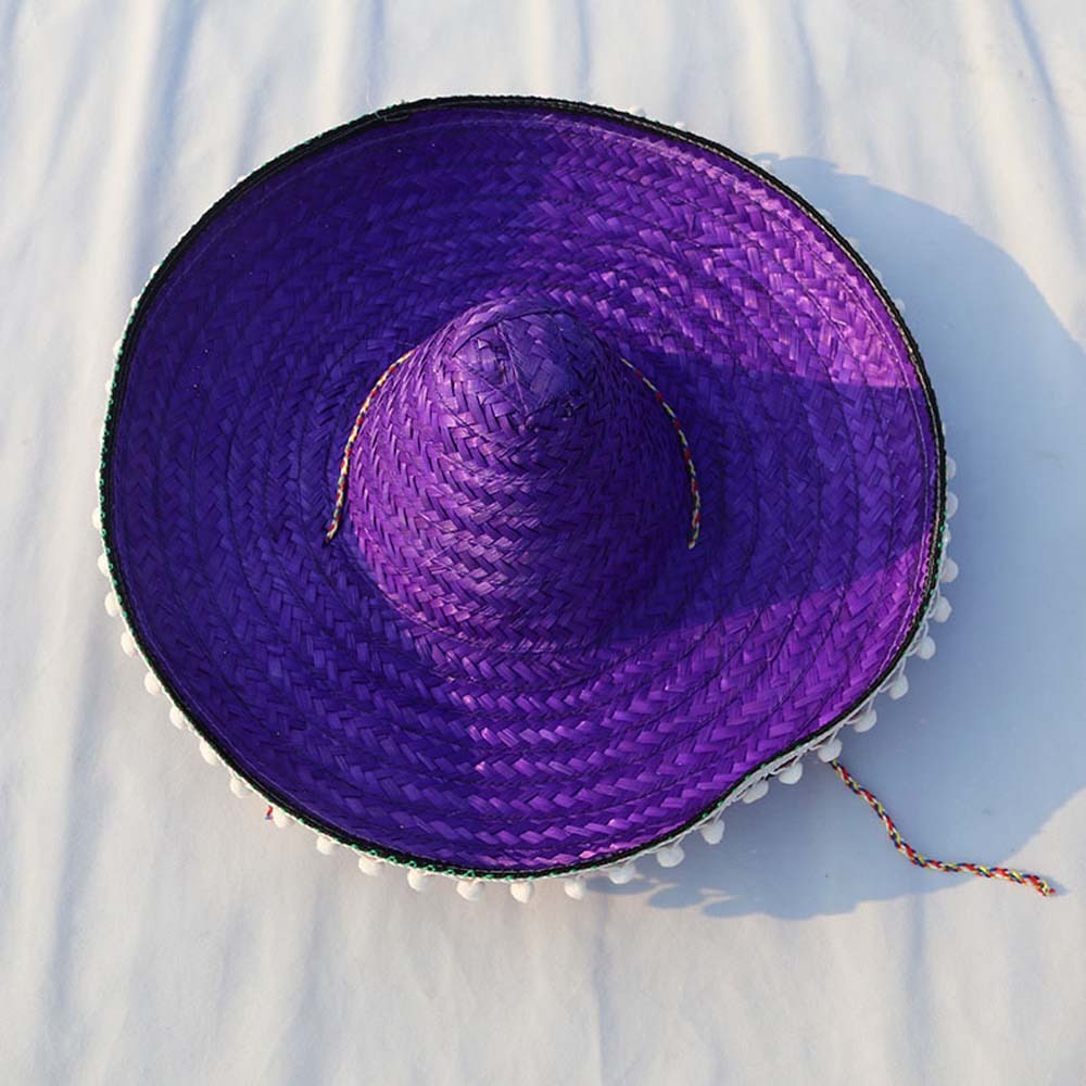 Straw Hat Summer - Zomer brede rand Mexicaanse feesthoed natuurlijke
