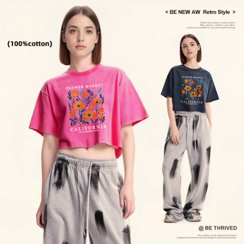 Women'S Fashion Market Size - Gele bloemenmarkt Californië print zomer katoenen