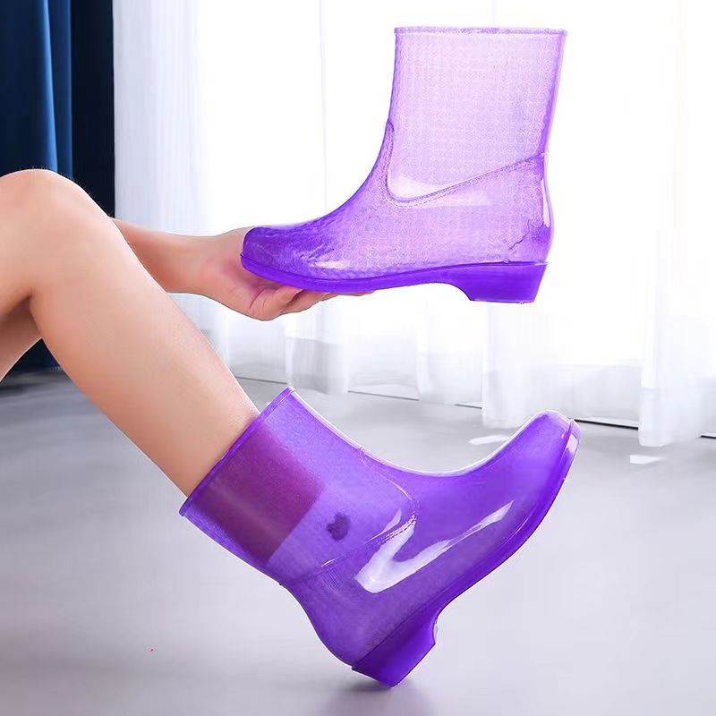 Women'S Fashion Rain Boots - Nieuwe Damesregenschoenen Zachte Zool Antislip Hoge