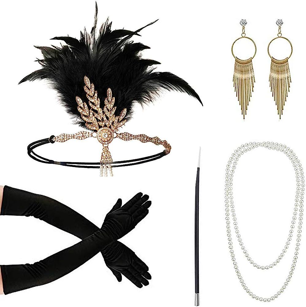 Women'S Fashion Of The 1920S - PESENAR 1920s Fashion Flapper Hoofdband Sigarettenhouder