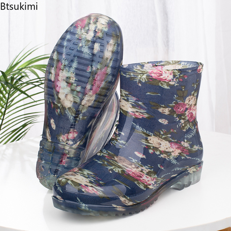 Women'S Fashion Rain Boots - Mode waterdichte regenlaarzen voor dames, warme