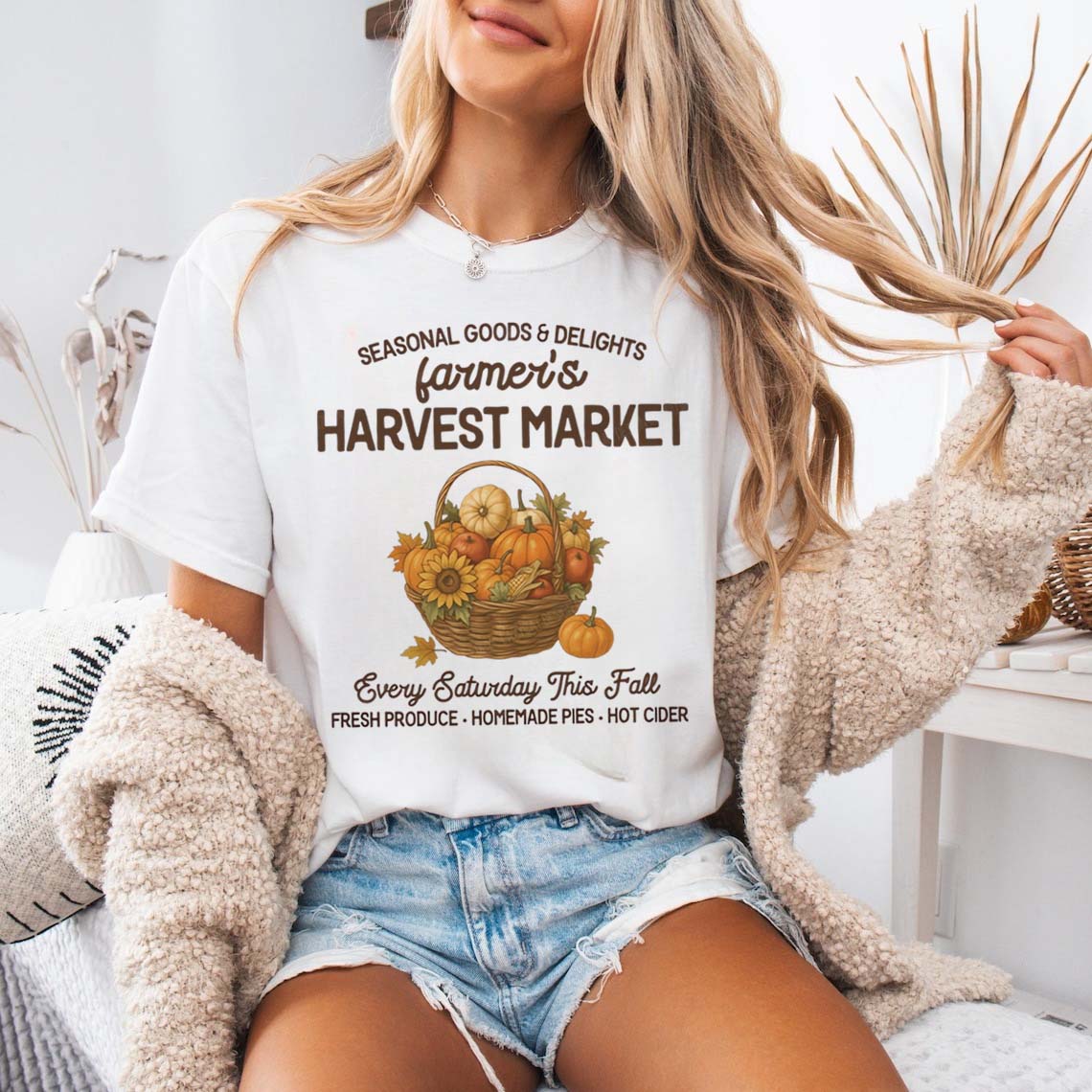 Women'S Fashion Market Size - Farmer's Harvest Market Grafisch Cartoon T-shirt