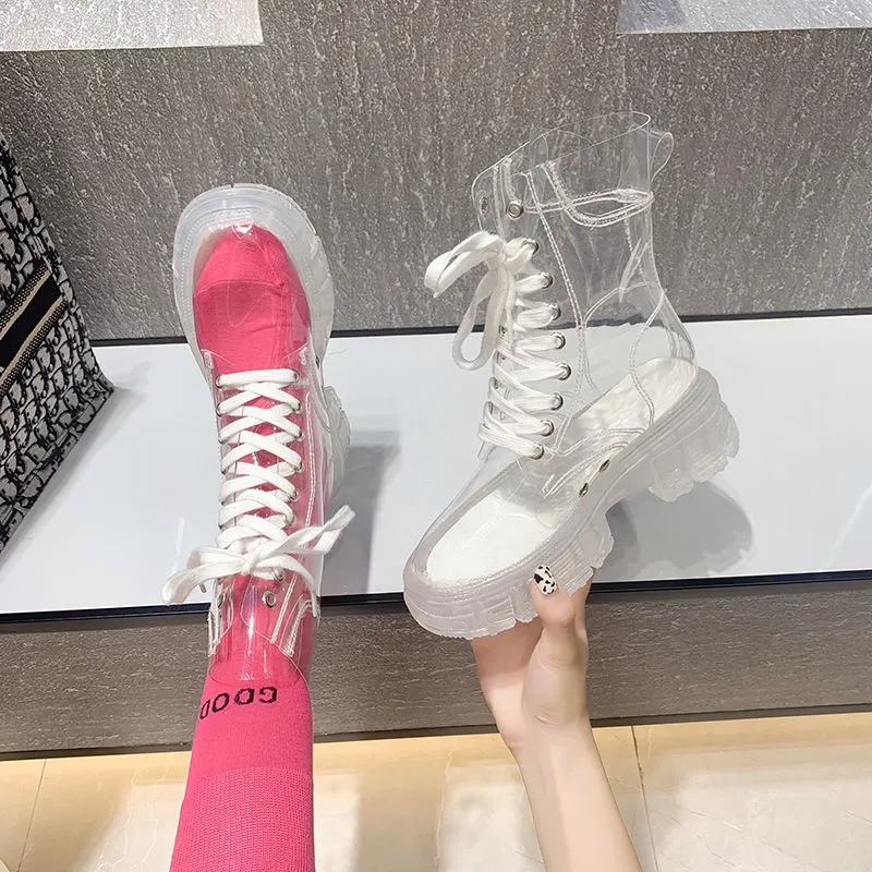 Transparante Platform Laarzen  - Women'S Fashion Rain Boots recensie en prijs