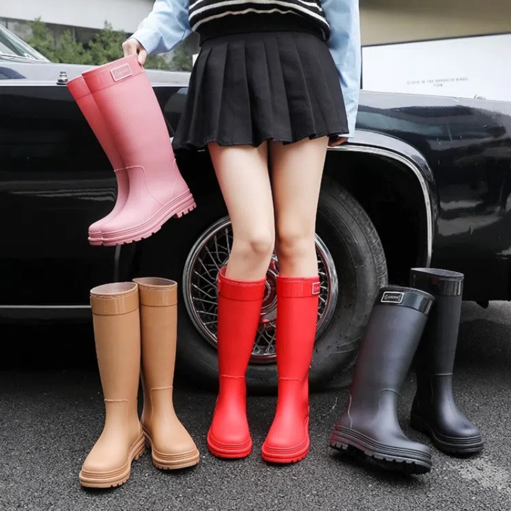 Mode PVC hoge buis regenlaarze - Women'S Fashion Rain Boots recensie en prijs