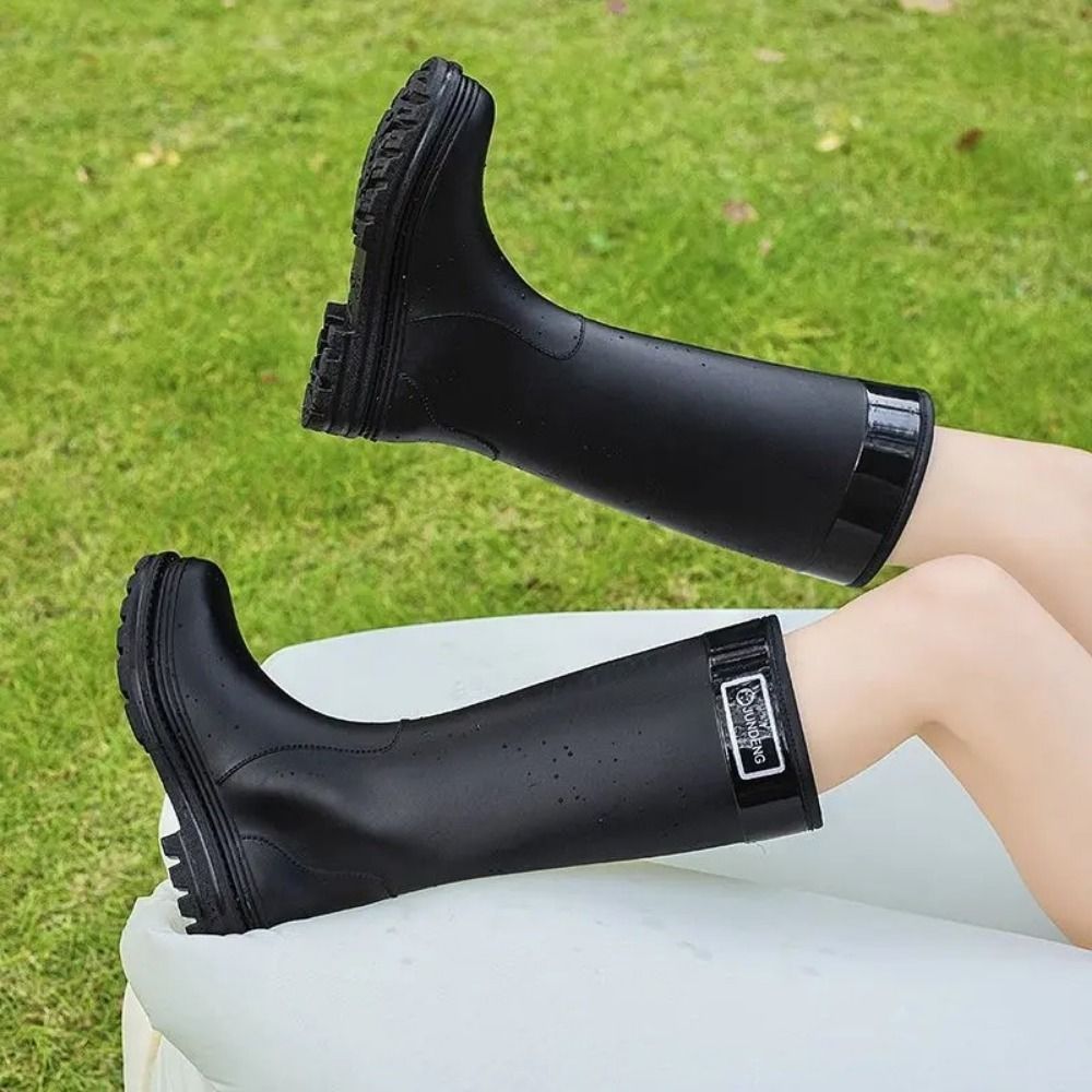 Mode PVC hoge buis regenlaarze - Women'S Fashion Rain Boots recensie en prijs