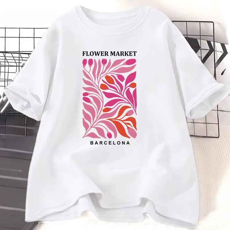 Bloemenmarkt Barcelona T-shirt - Women'S Fashion Market Size recensie en prijs