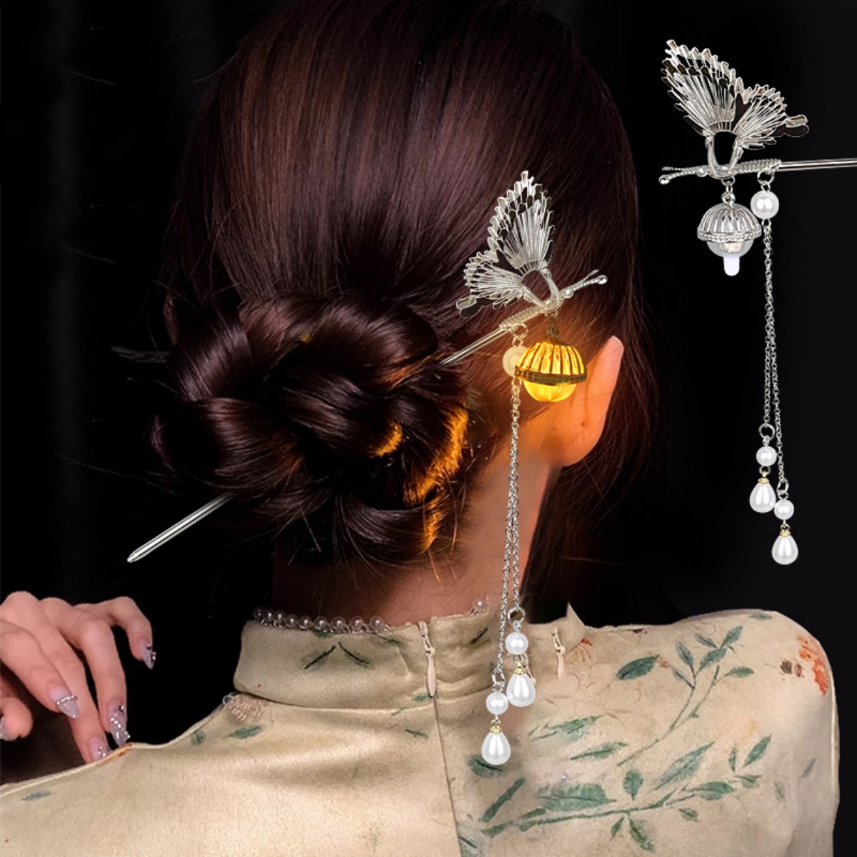 Lichtgevende bloem haarspeld v - Women Fashion Hair Style recensie en prijs