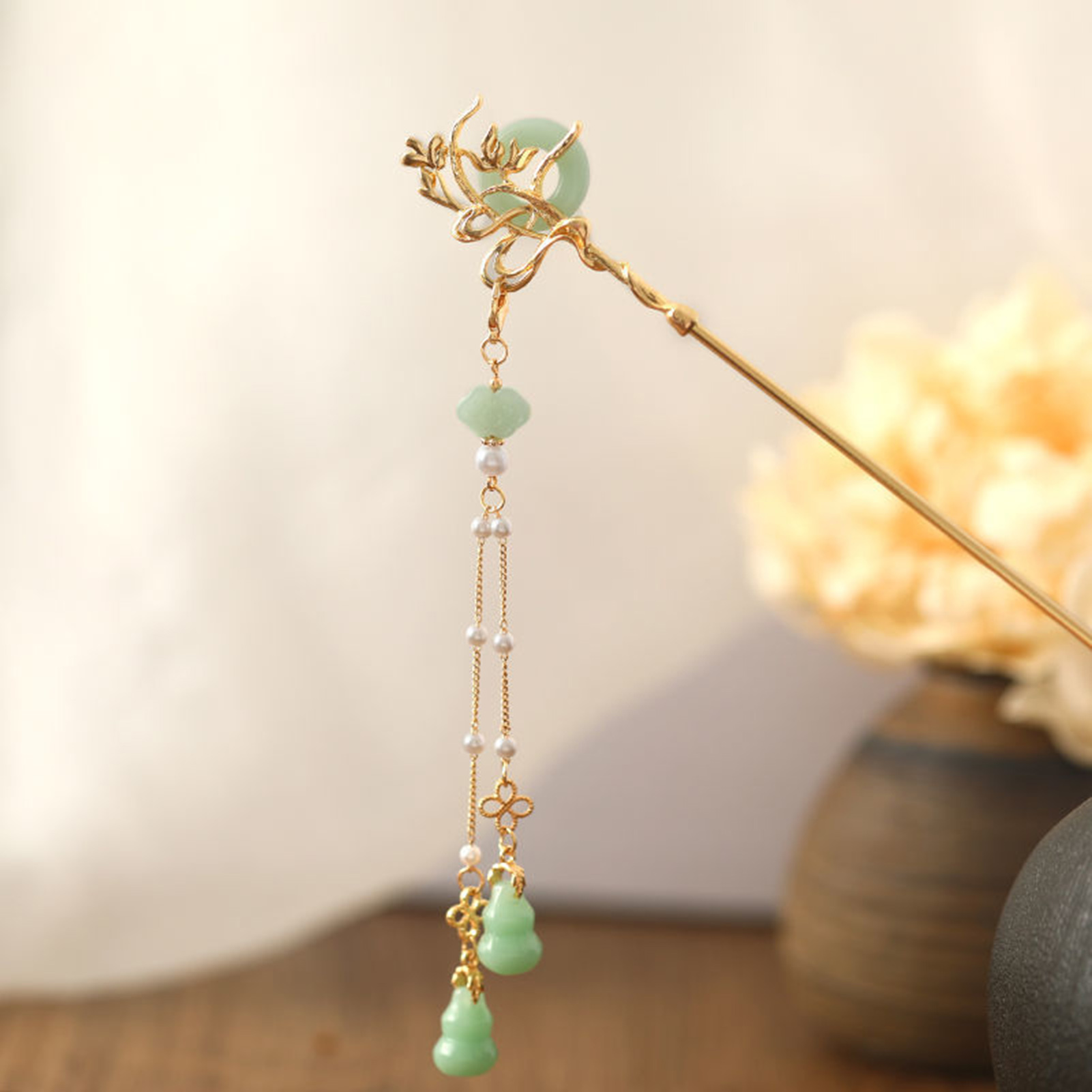 Chinese Stijl Glazen Haarspeld - Women Fashion Hair Style recensie en prijs