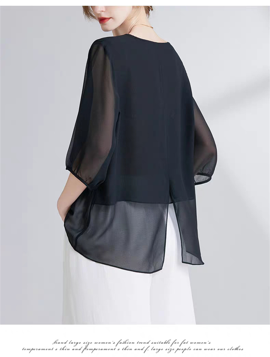 Koreaanse stijl chiffon plus-s - Women Fashion Blouse recensie en prijs