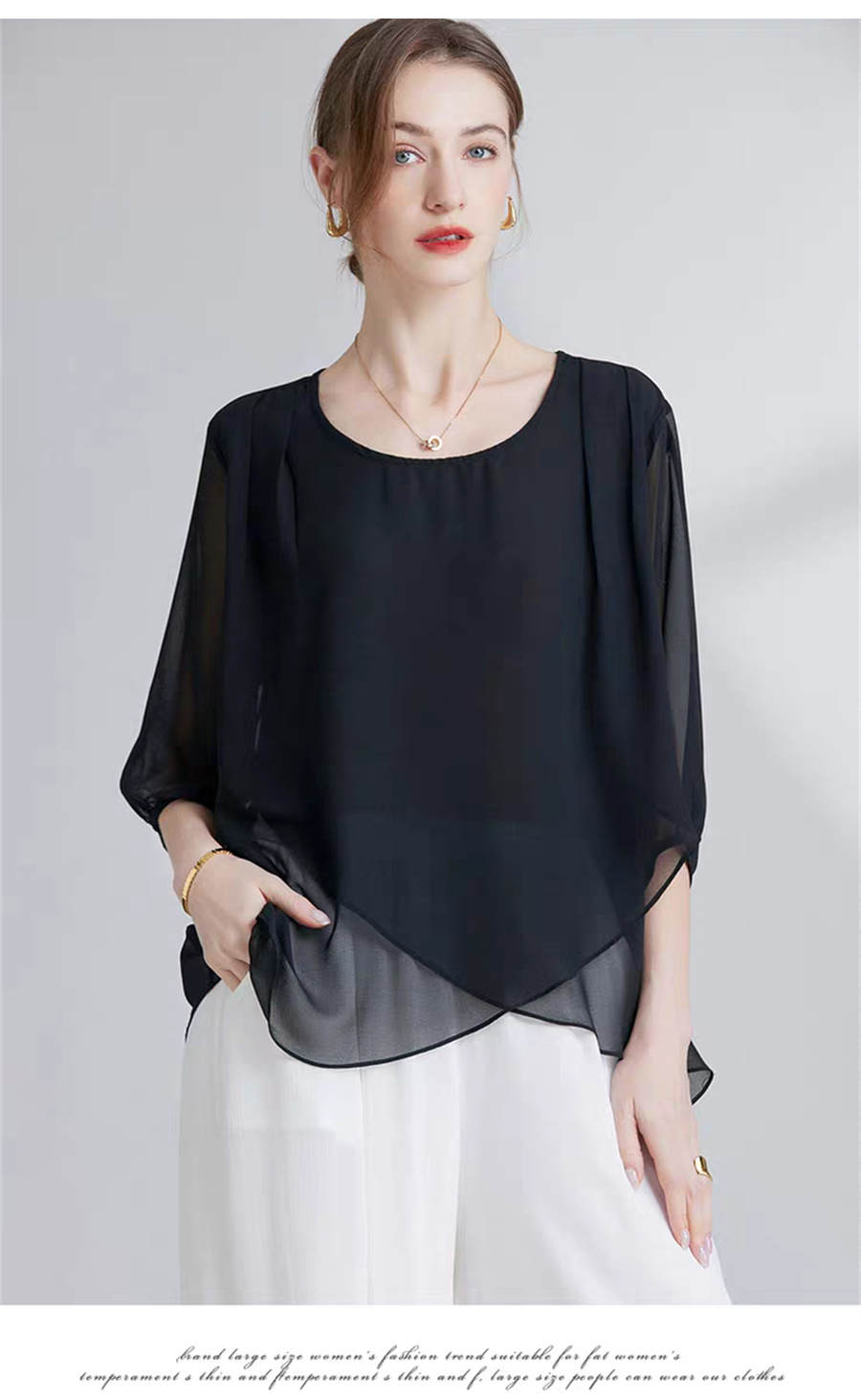 Koreaanse stijl chiffon plus-s - Women Fashion Blouse recensie en prijs